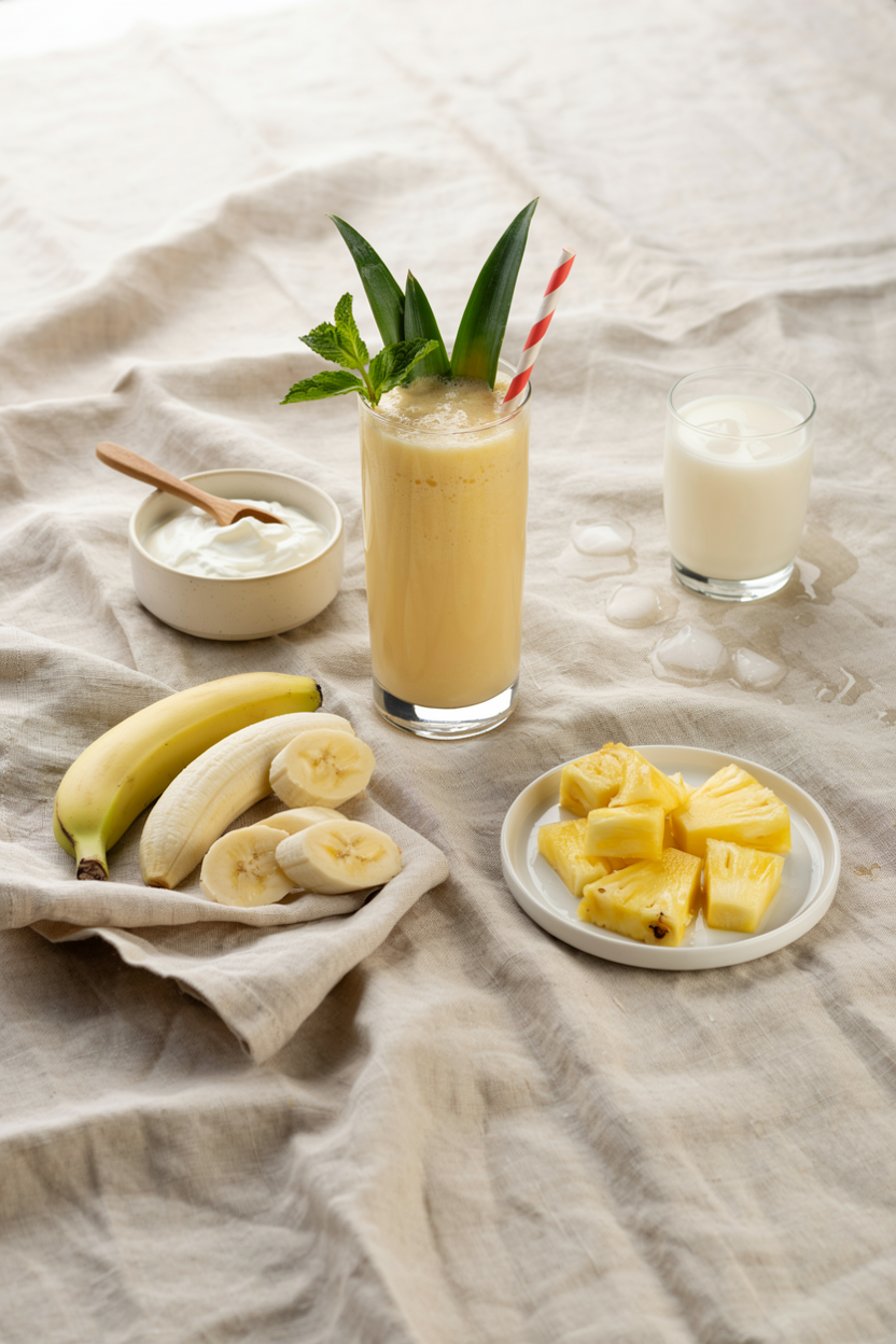Creamy Pineapple Banana Smoothie