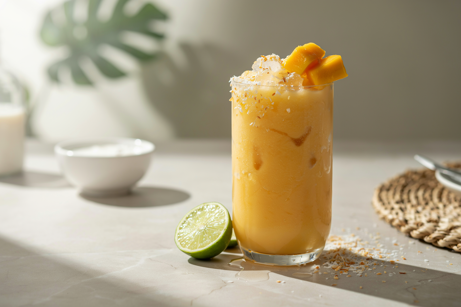 Frozen Mango Coconut Smoothie for Hot Afternoons
