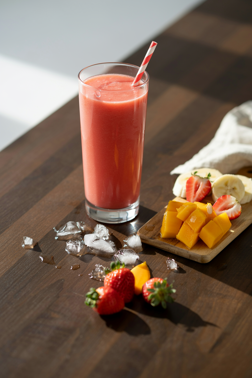 Frozen Mango Strawberry Smoothie