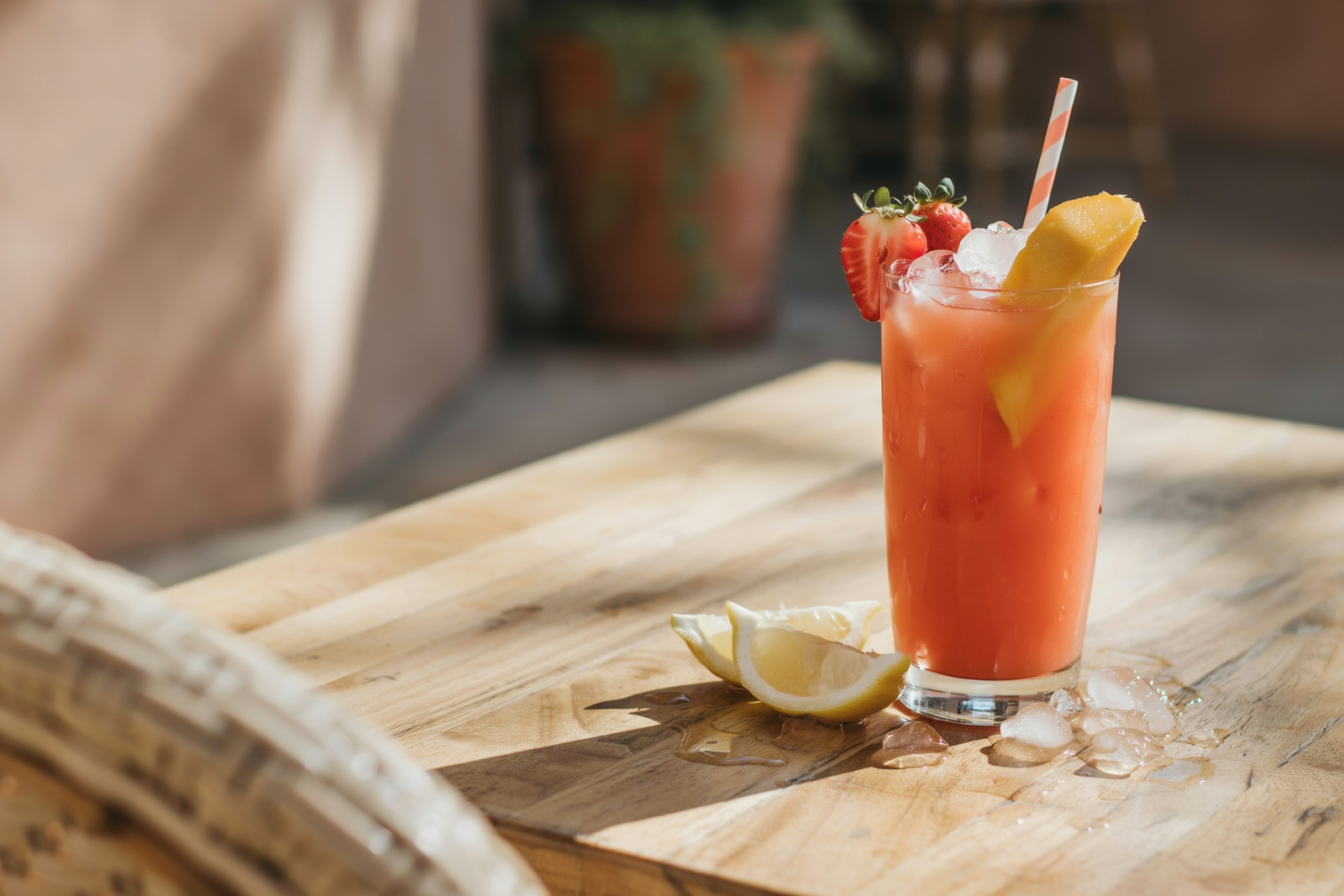 Frozen Strawberry Mango Lemonade Smoothie
