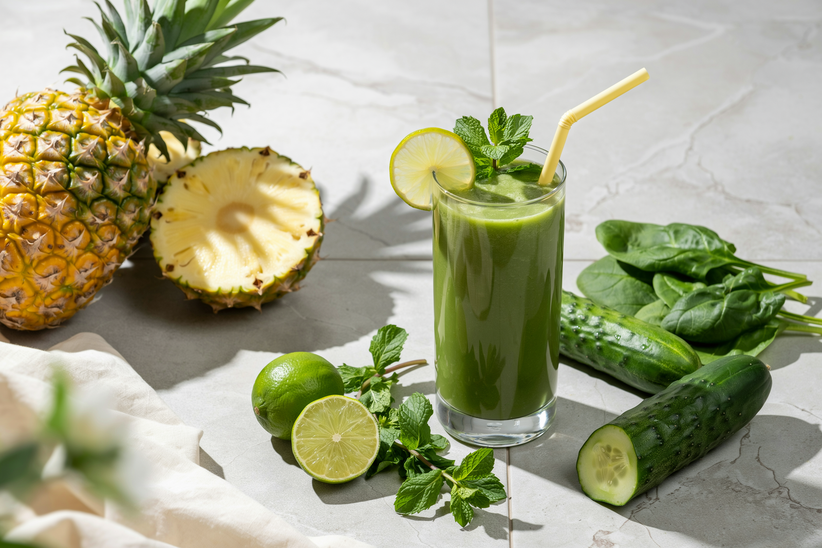 Green Pineapple Detox Smoothie for a Fresh Start