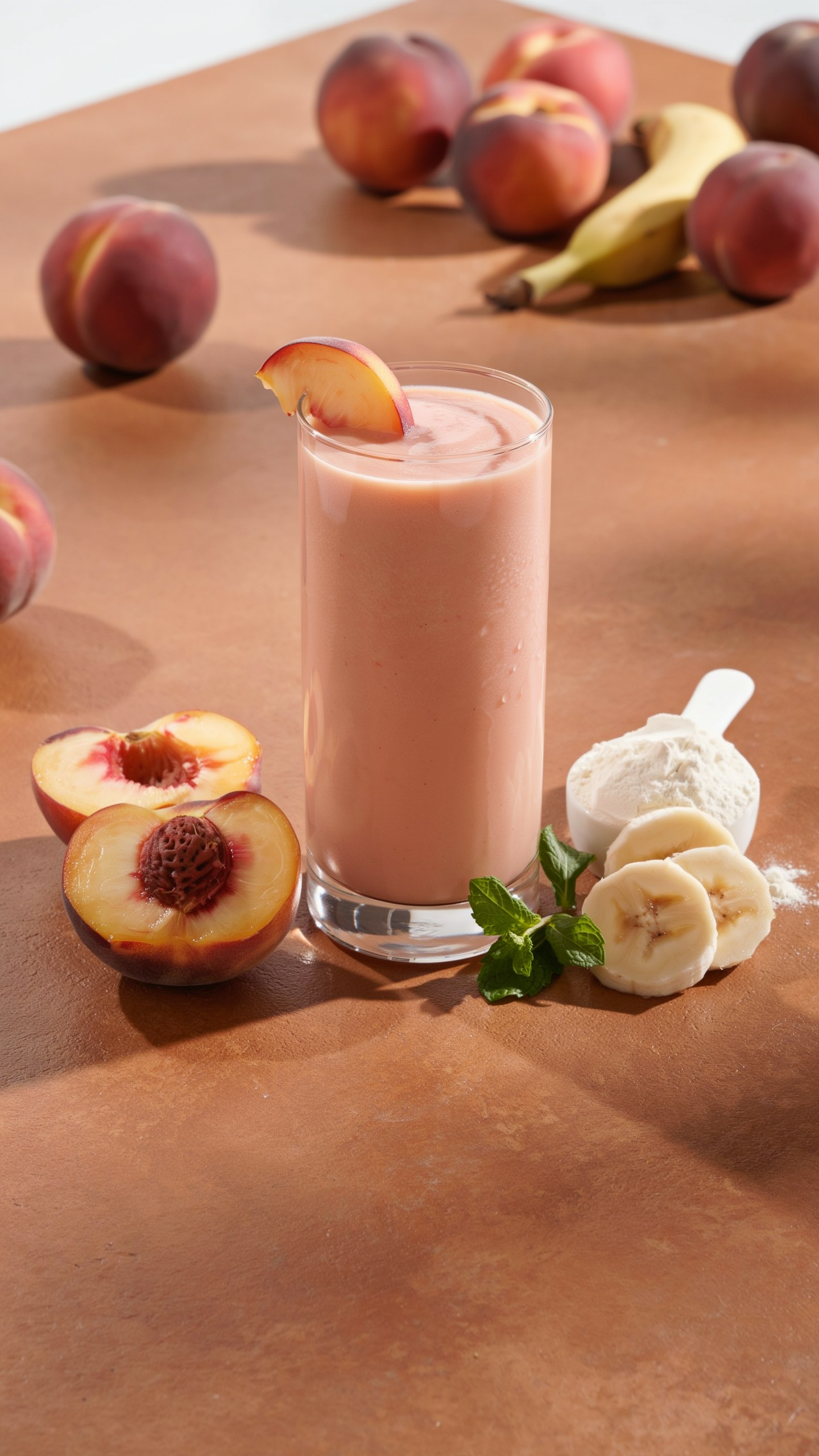 High-Protein Peach Banana Smoothie