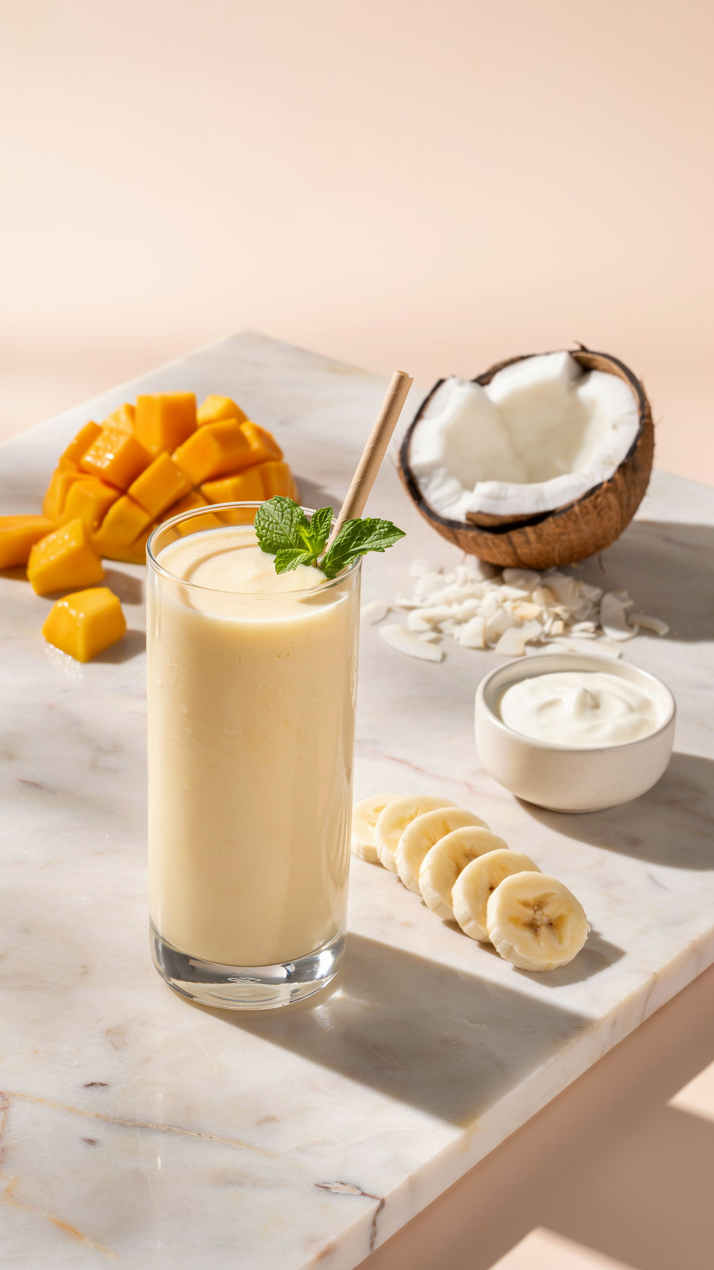 Mango Coconut Breakfast Smoothie for Busy Mornings