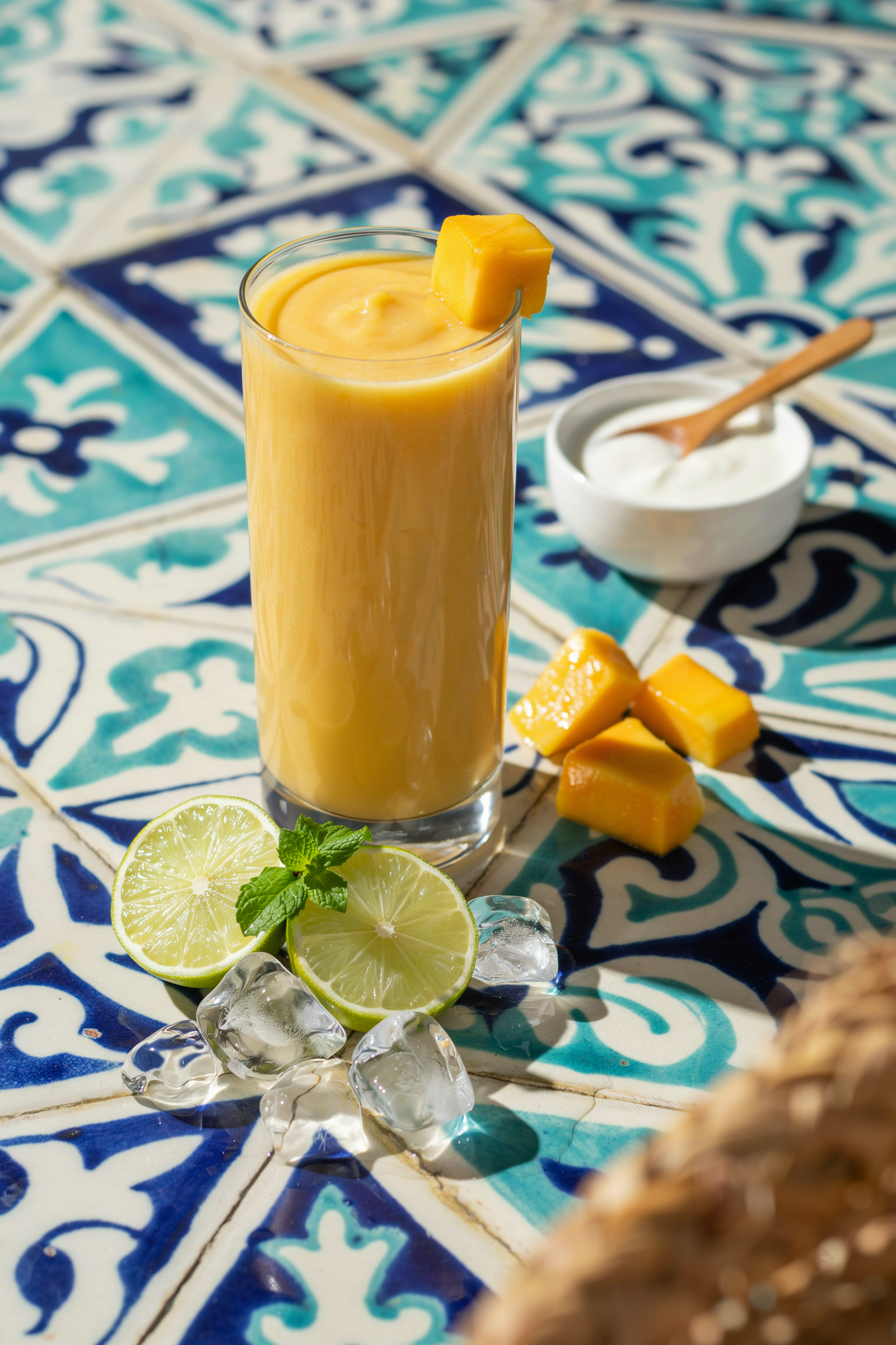 Mango Lime Yogurt Smoothie That Tastes Bright