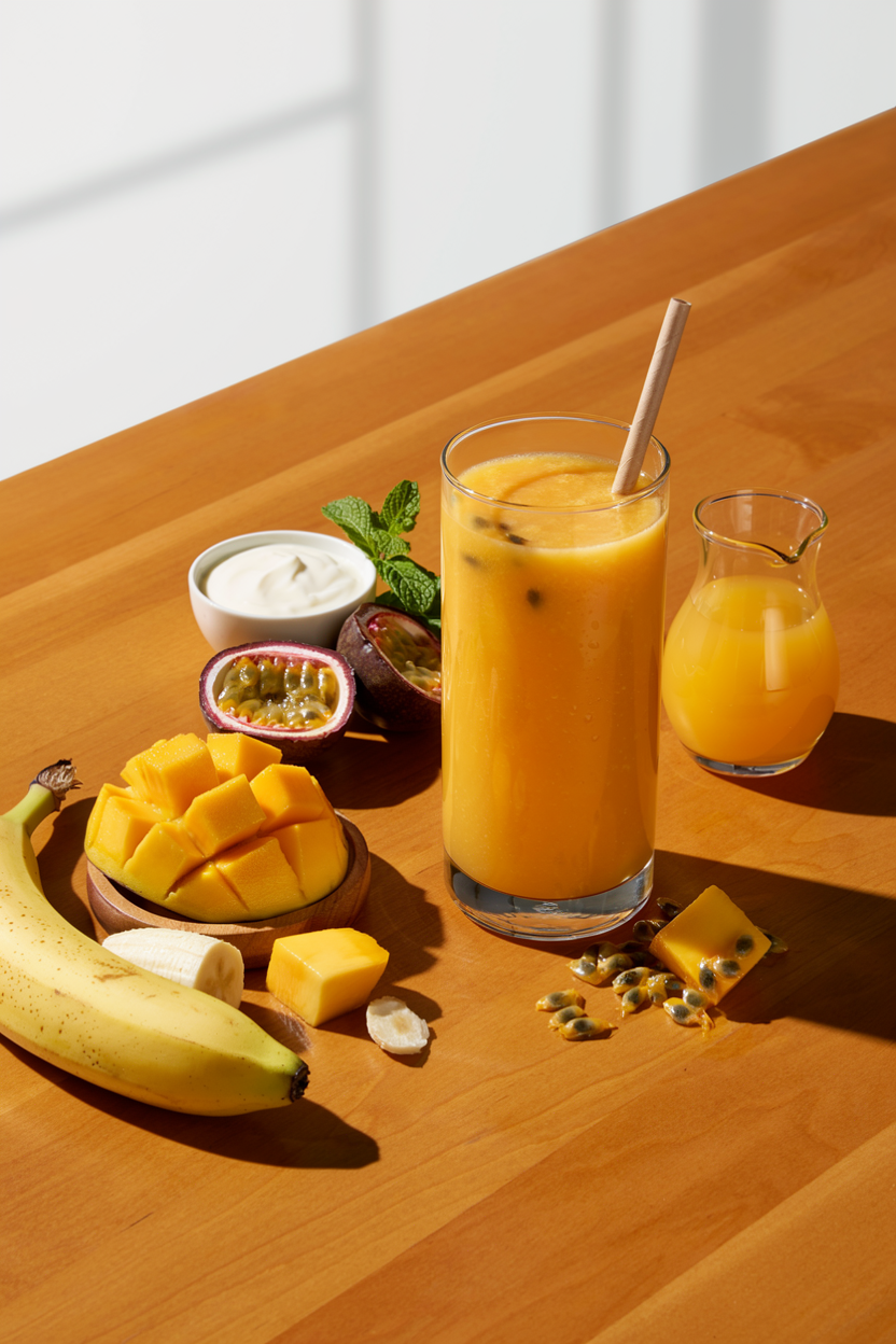 Mango Passion Fruit Smoothie That Tastes Tropical