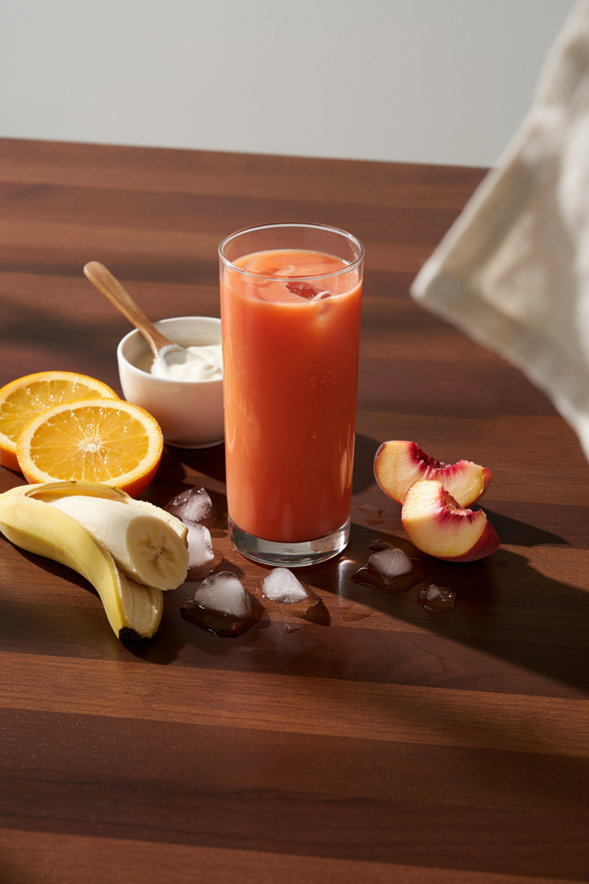 Orange Peach Smoothie for a Bright Morning