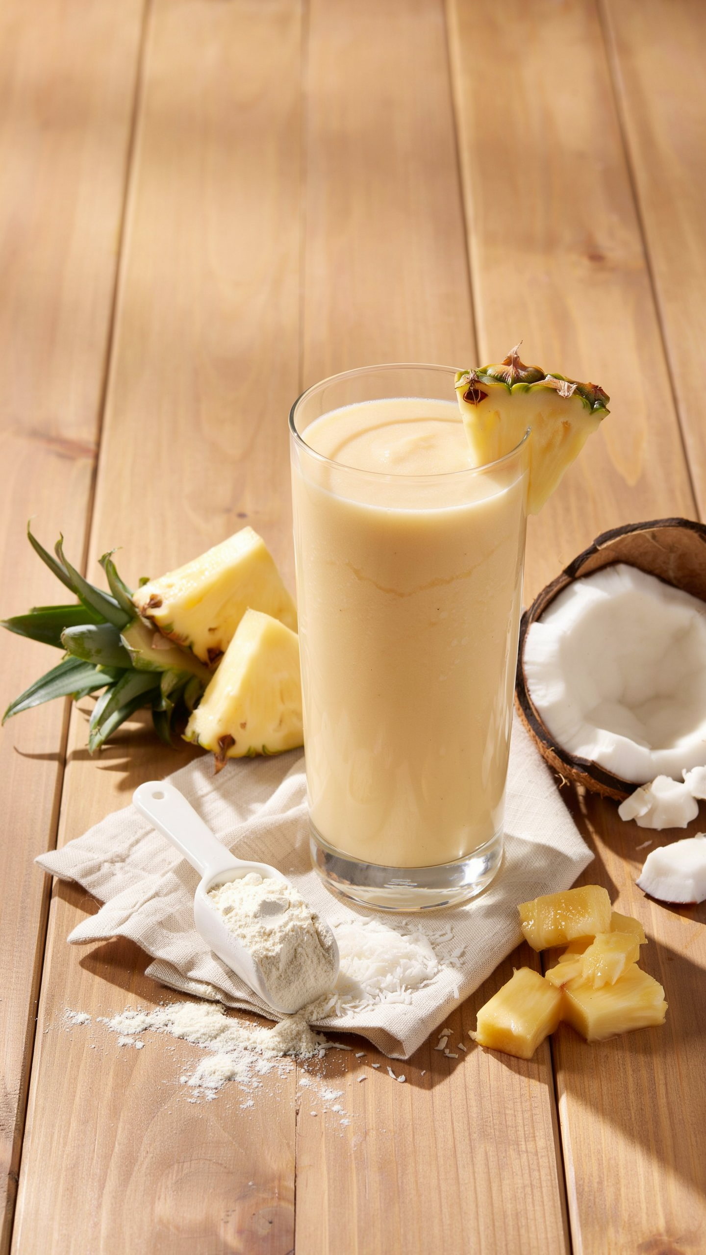 Pineapple Coconut Protein Smoothie