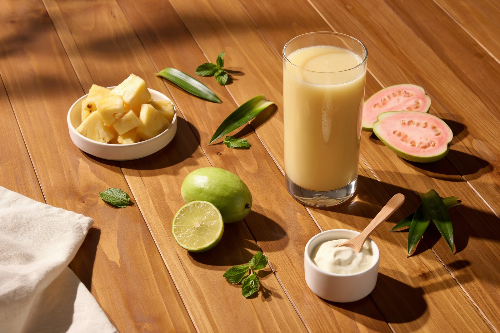 Pineapple Guava Smoothie for a Bright Morning