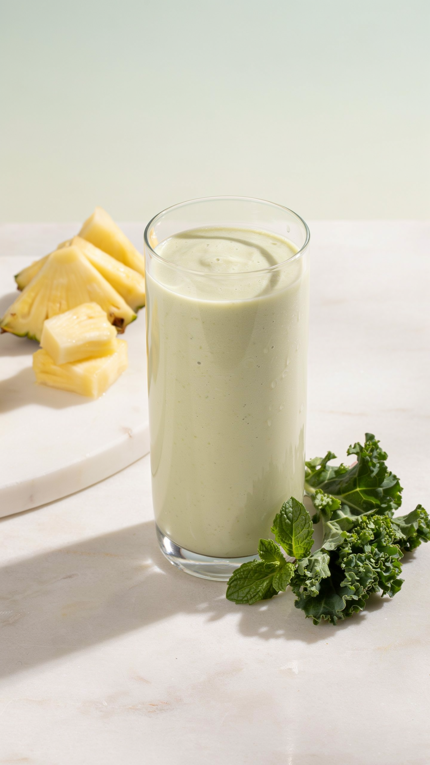 Pineapple Kale Detox Smoothie With Tropical Flavor