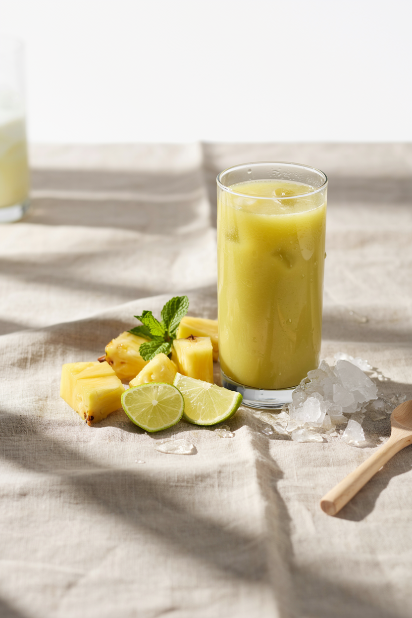 Pineapple Lime Smoothie That Feels Ice-Cold