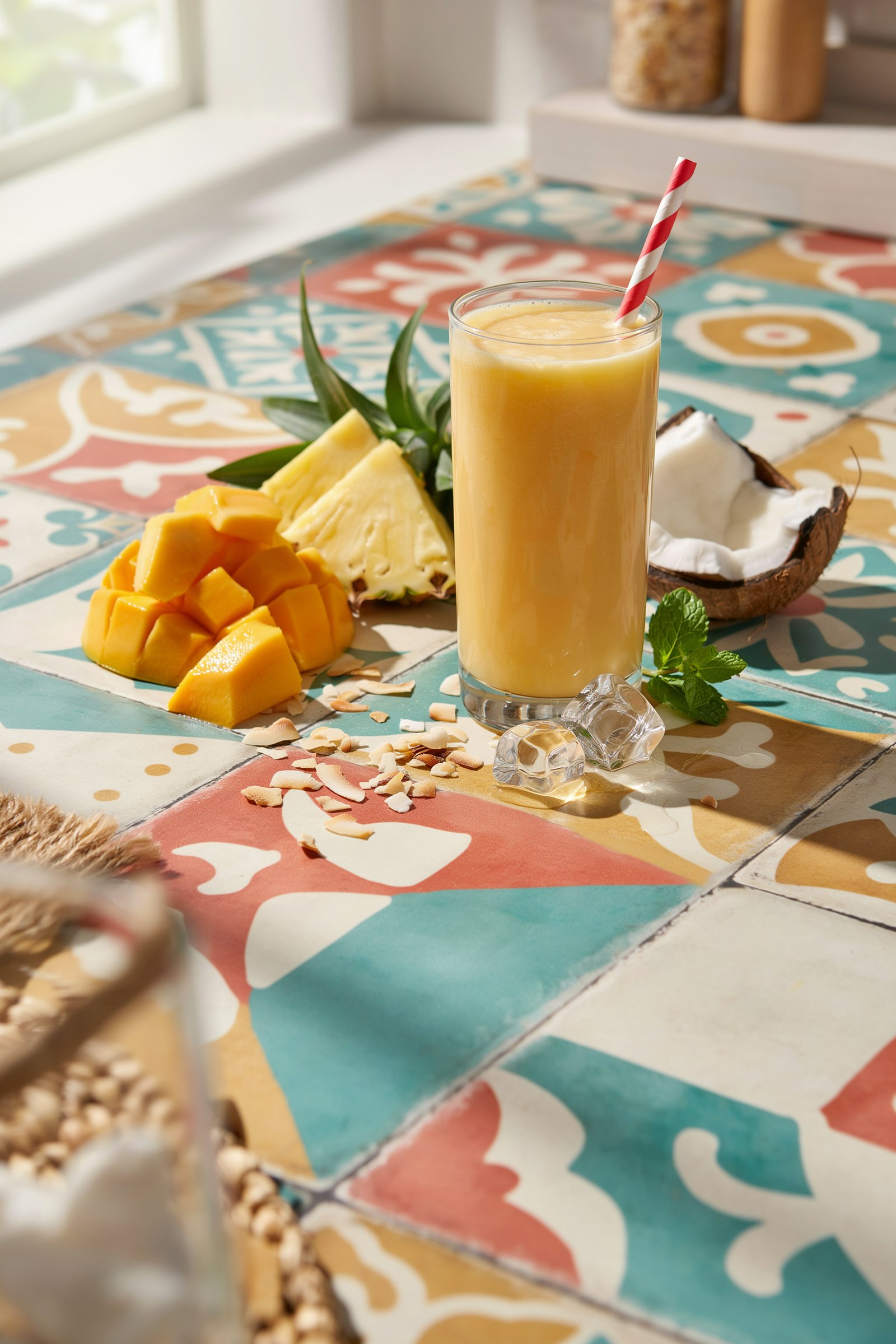 Pineapple Mango Coconut Smoothie That Tastes Like Summer