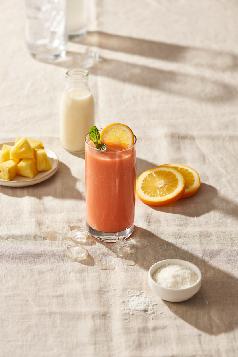 Pineapple Orange Coconut Smoothie