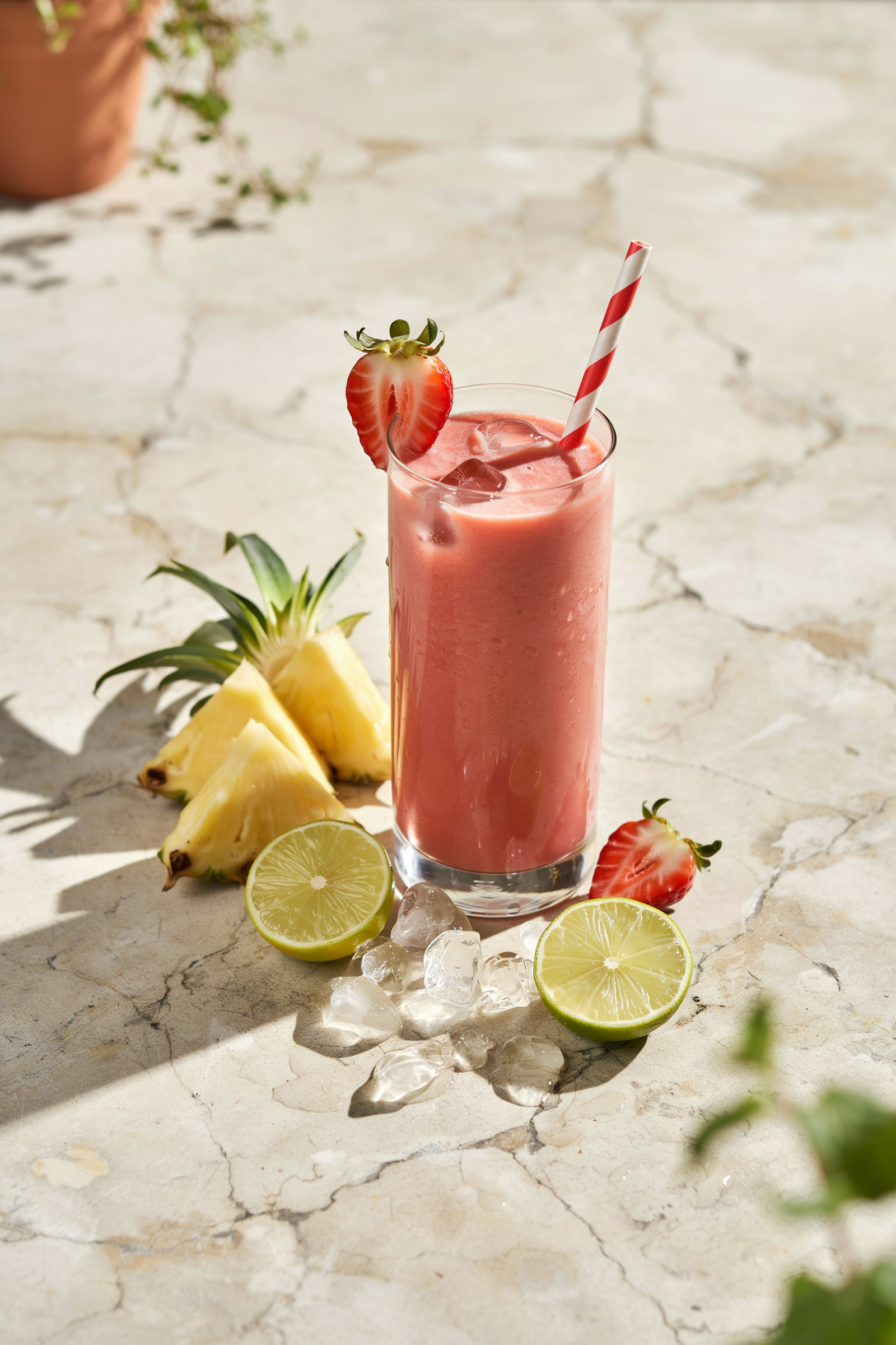 Pineapple Strawberry Lime Smoothie