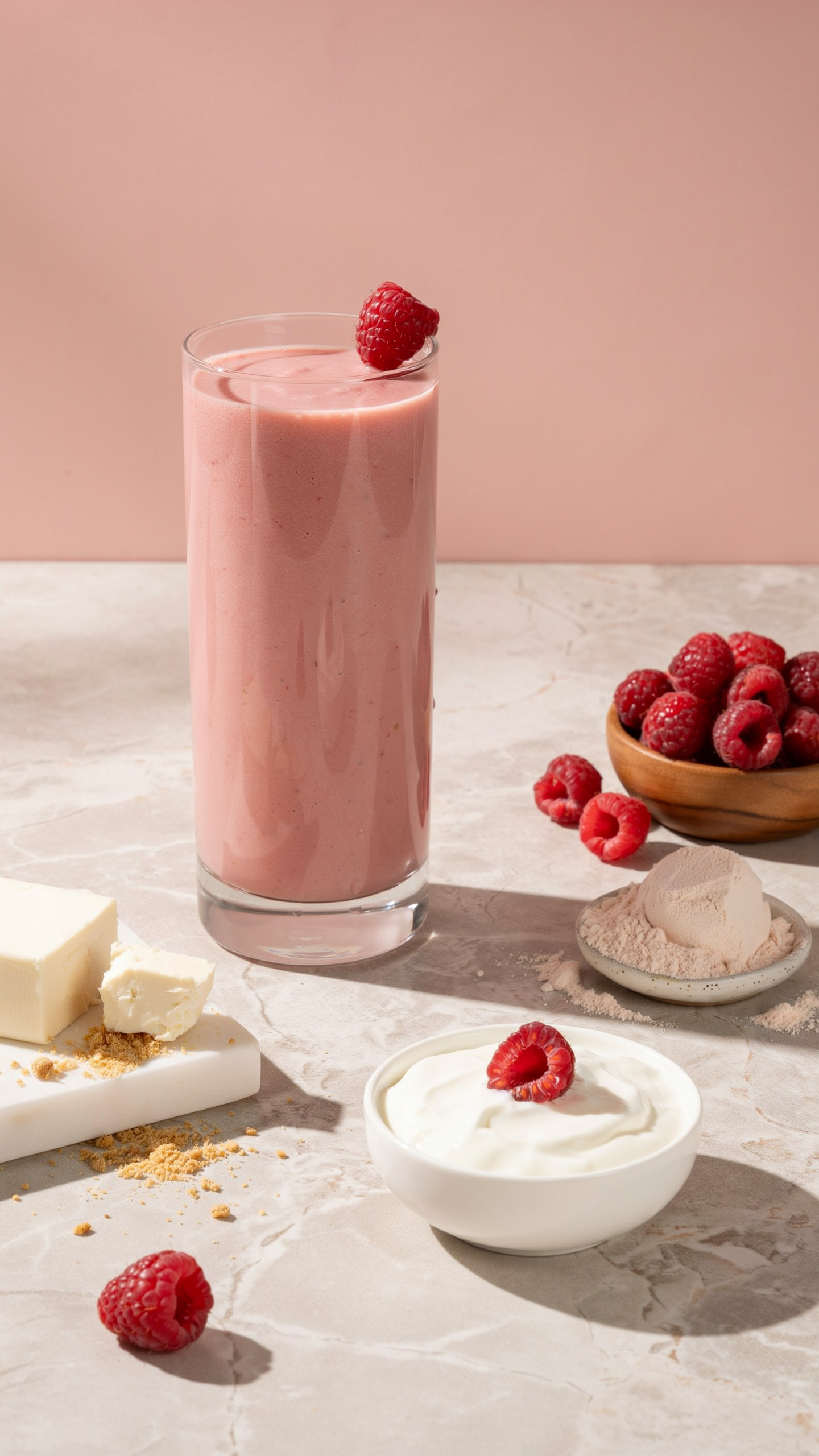 Raspberry Cheesecake High-Protein Smoothie