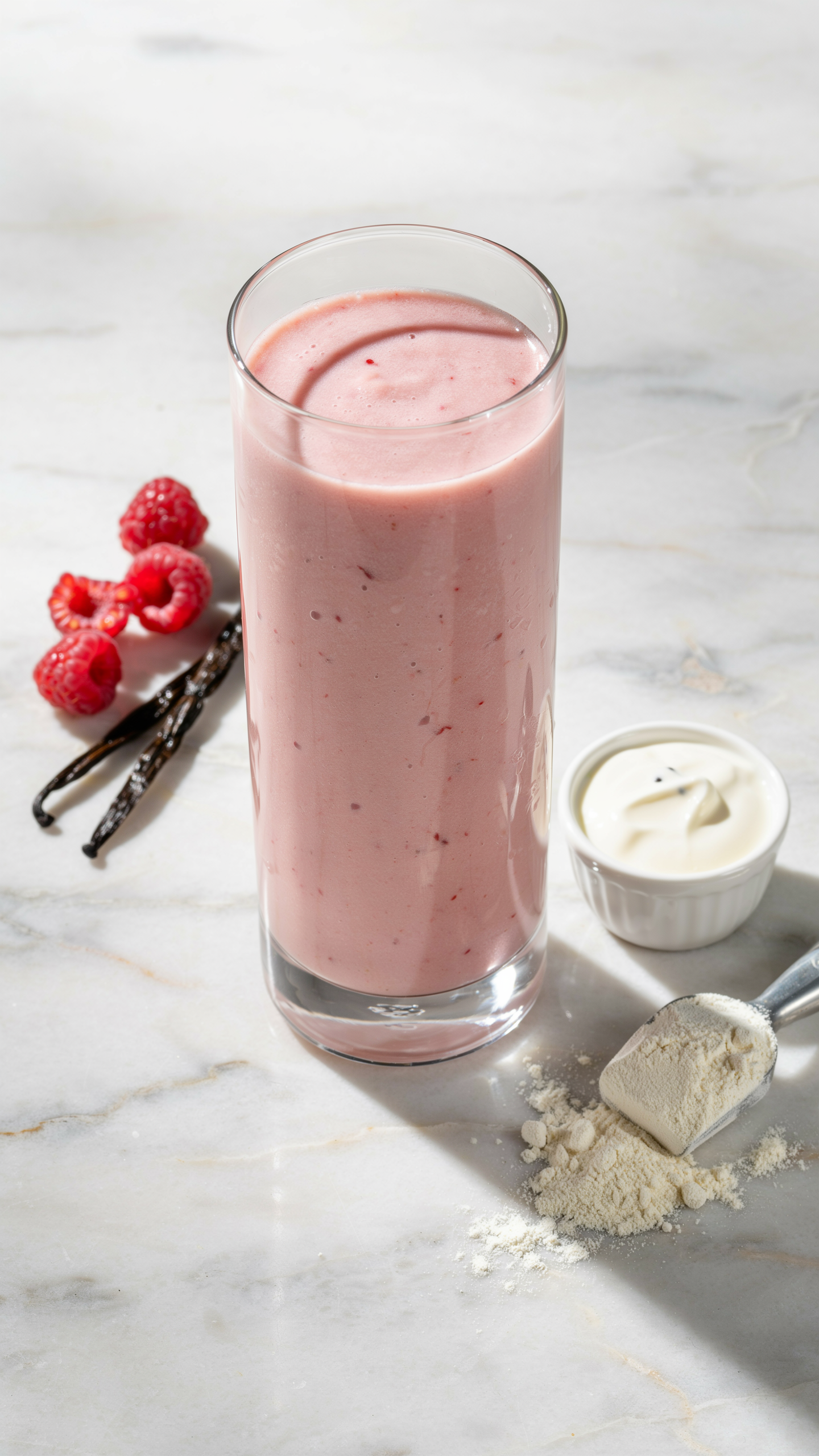 Raspberry Vanilla Protein Smoothie