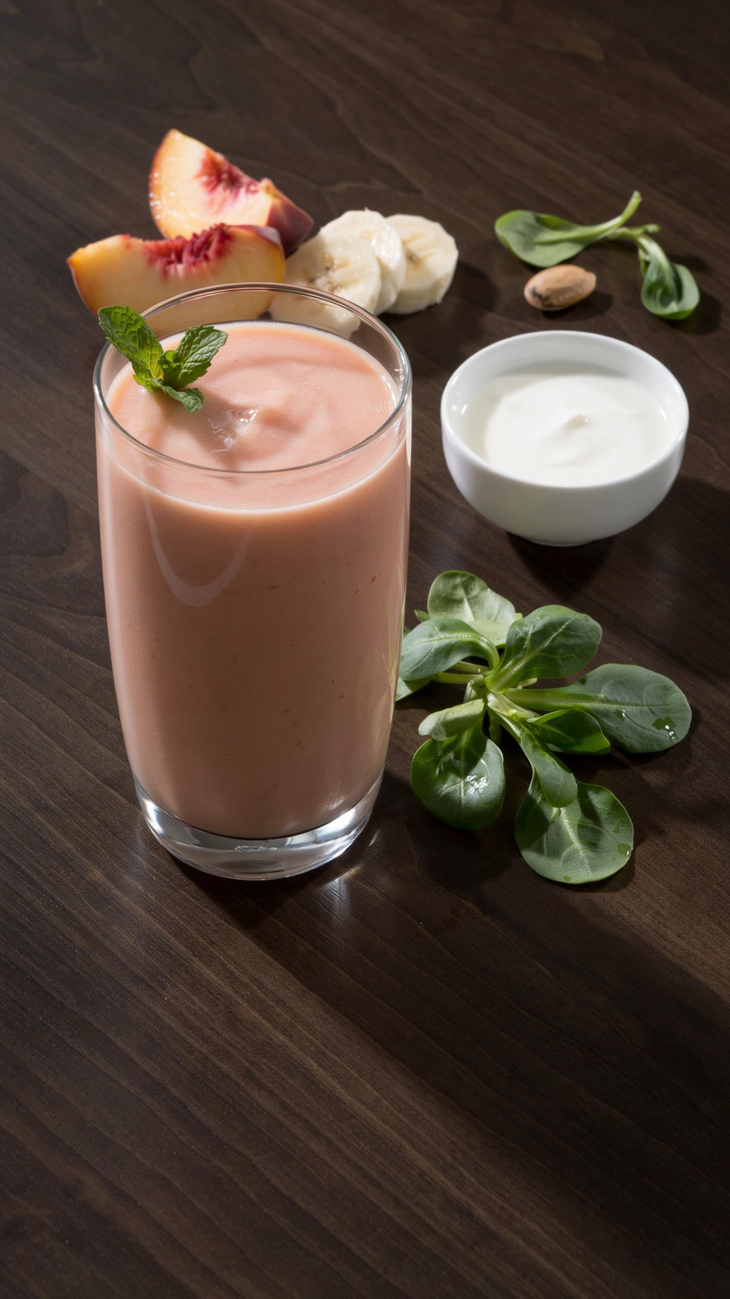 Spinach Peach Smoothie That Tastes Fruity