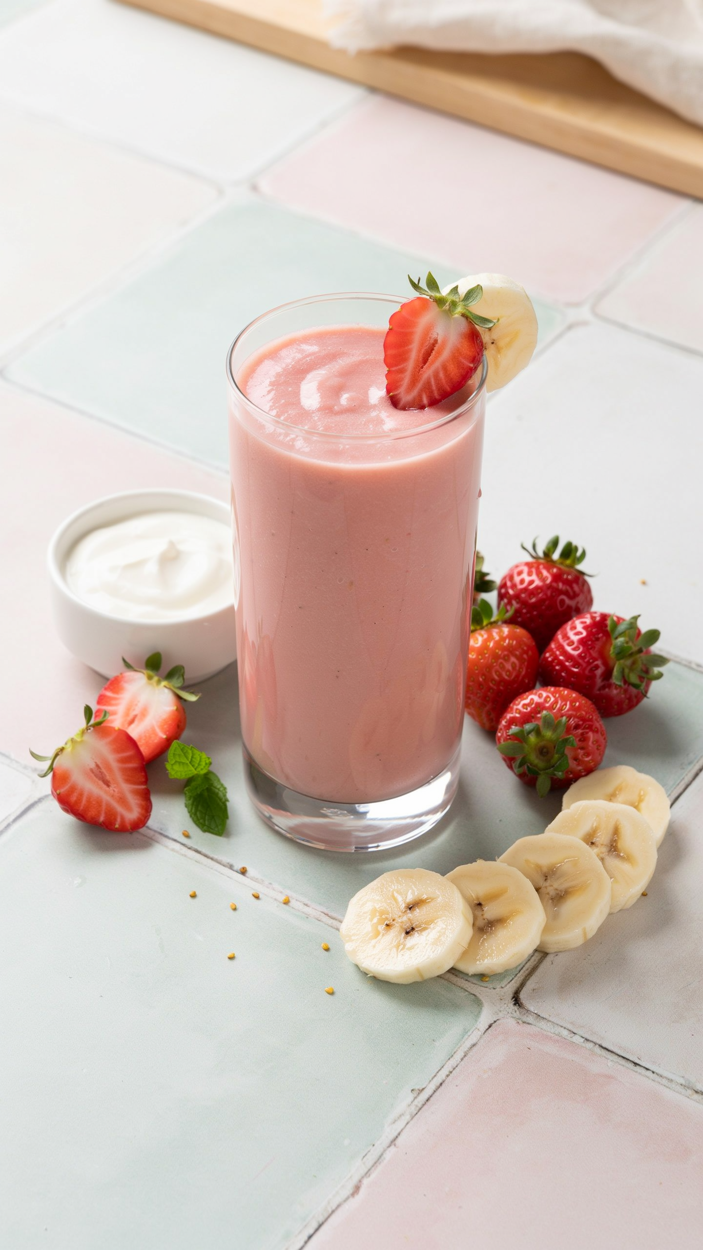 Strawberry Banana Weight Loss Smoothie With Yogurt