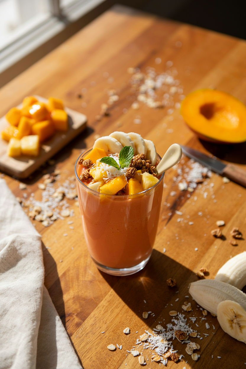 Summer Mango Pineapple Smoothie Bowl