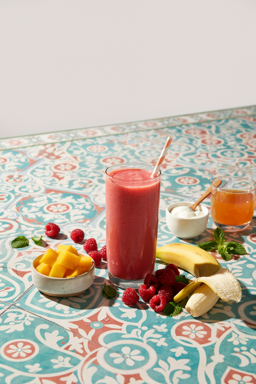 Tropical Raspberry Mango Smoothie