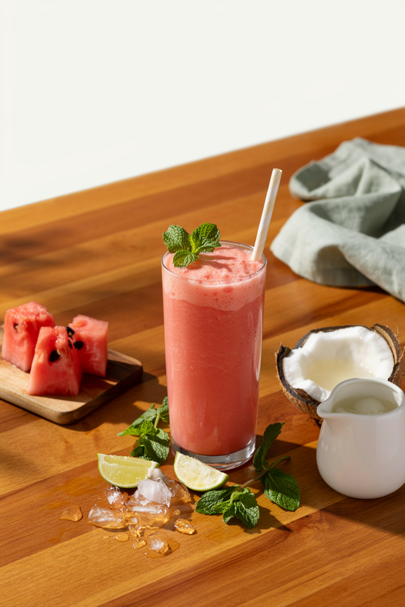 Watermelon Coconut Water Smoothie