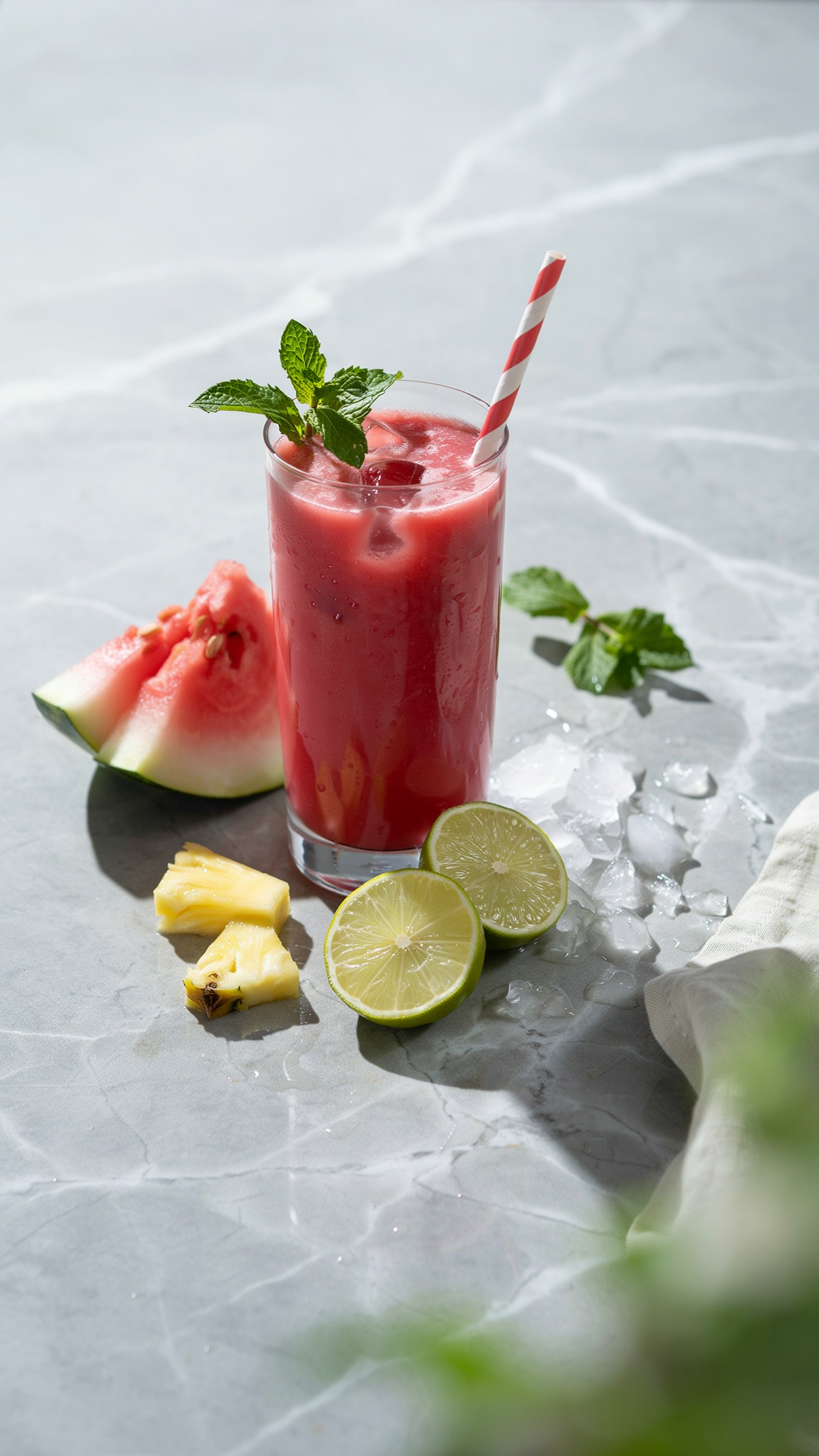 Watermelon Pineapple Lime Smoothie
