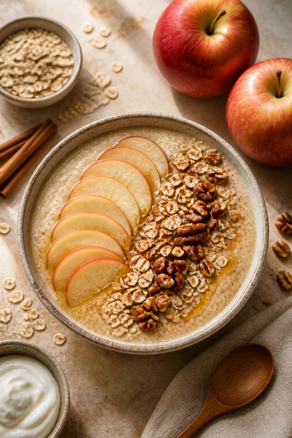 Apple Pie Smoothie Bowl With Cinnamon Oats