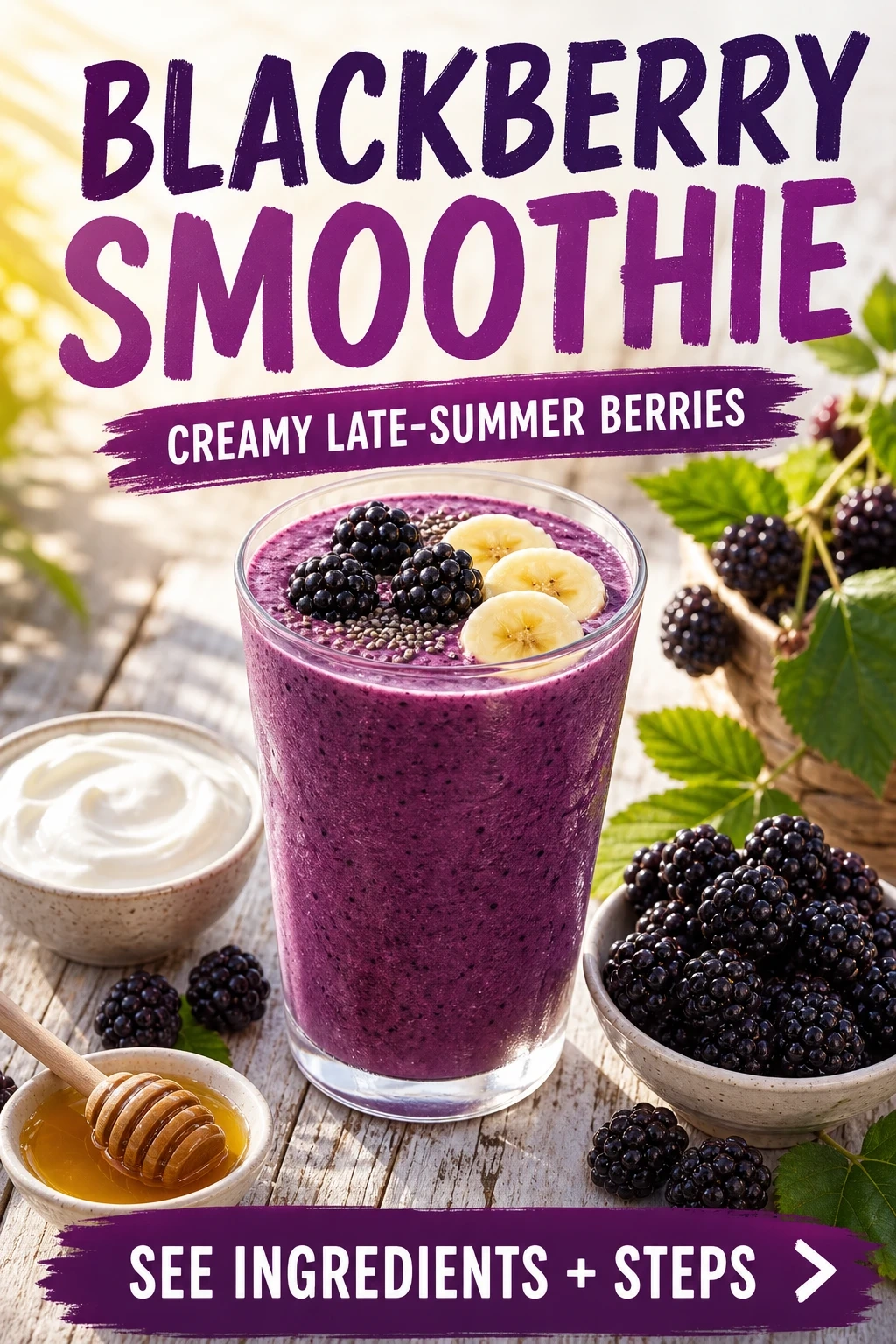 Blackberry Smoothie With Greek Yogurt
