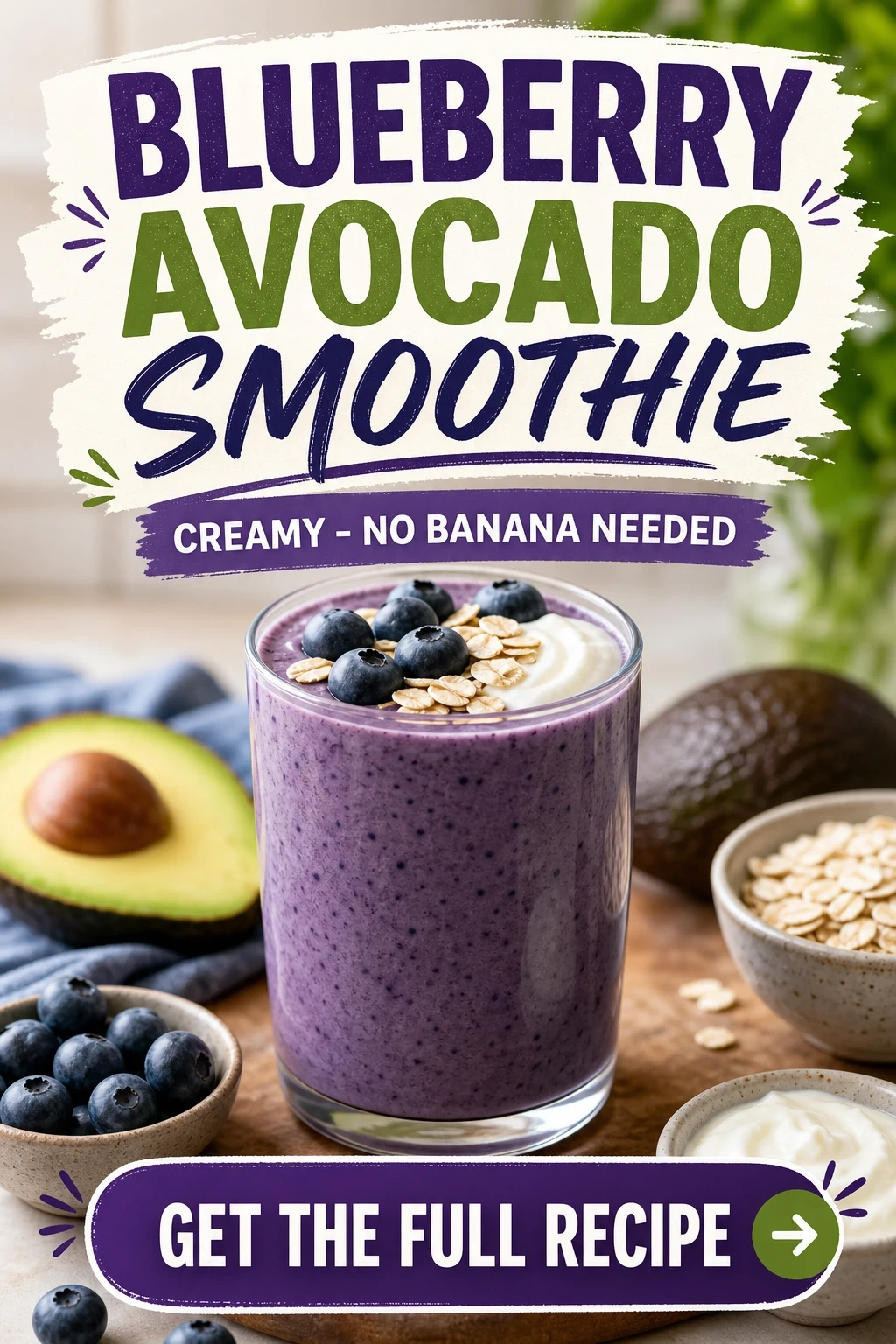 Blueberry Avocado Smoothie Without Banana