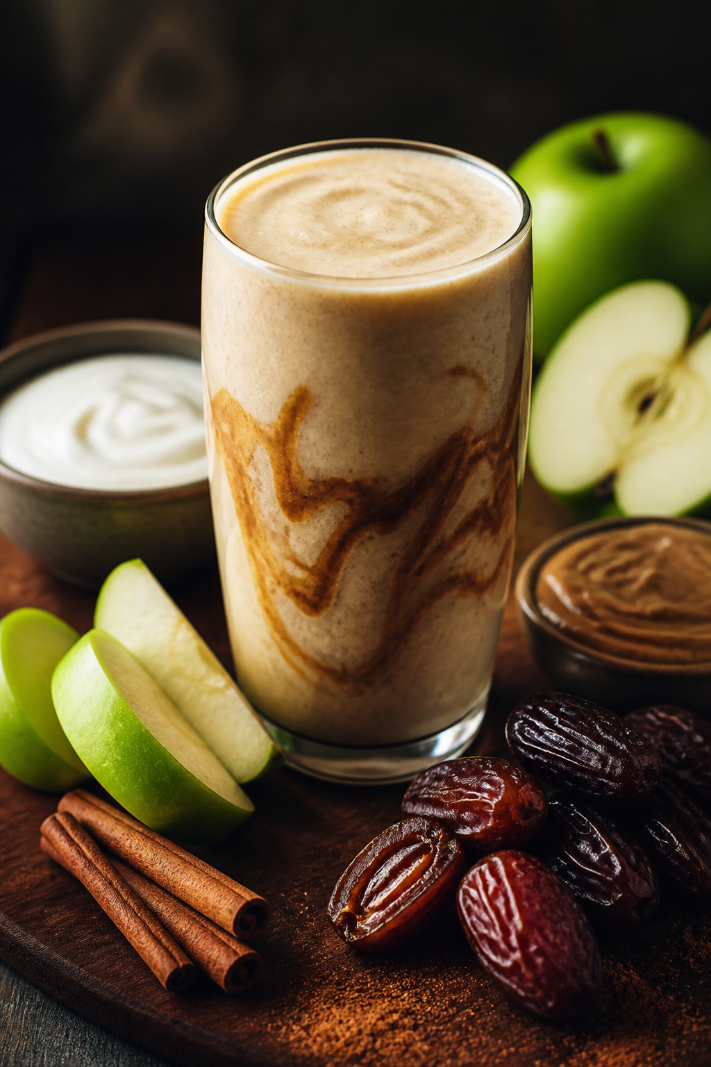 Caramel Apple Protein Smoothie With Date Caramel