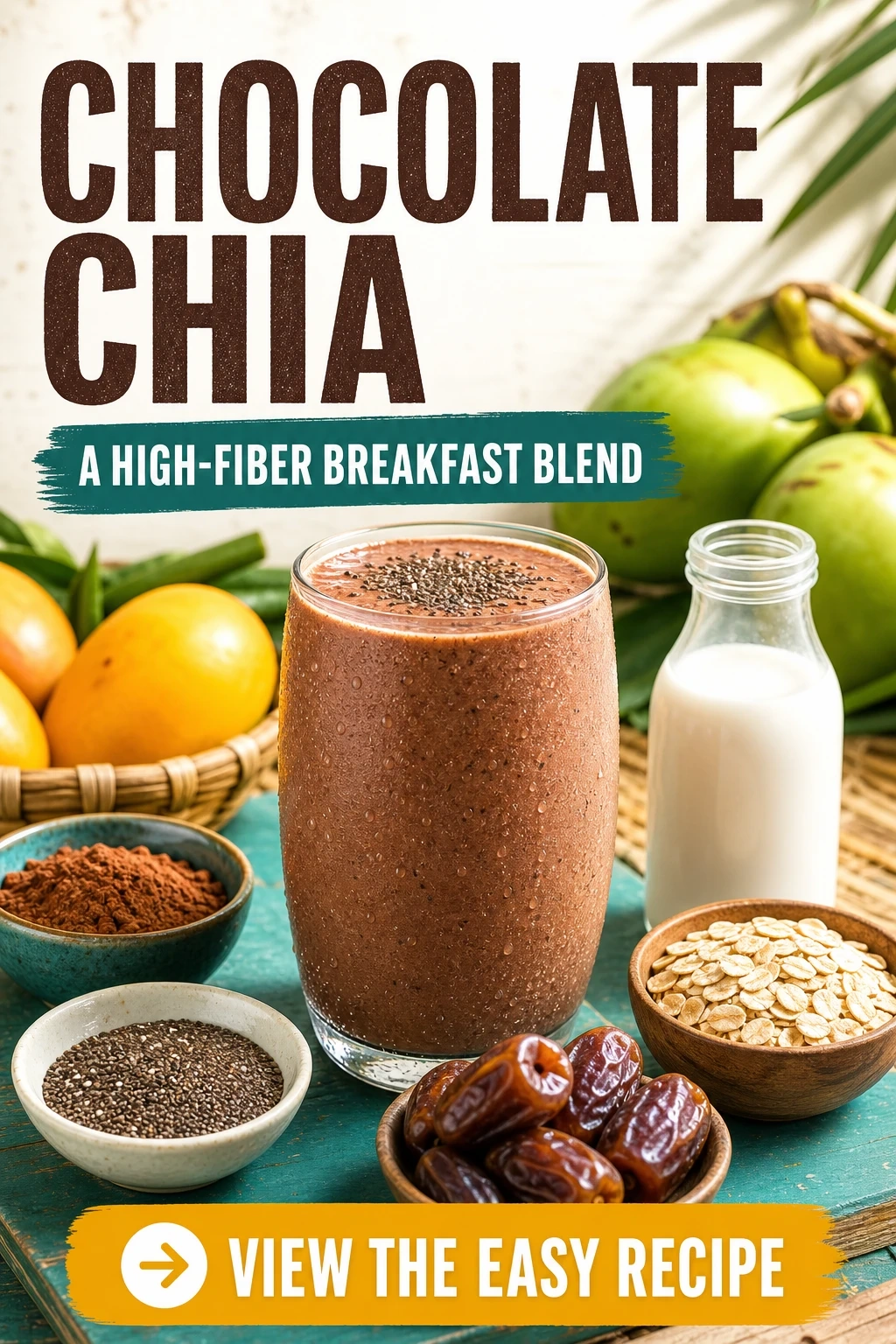Chocolate Chia High-Fiber Smoothie