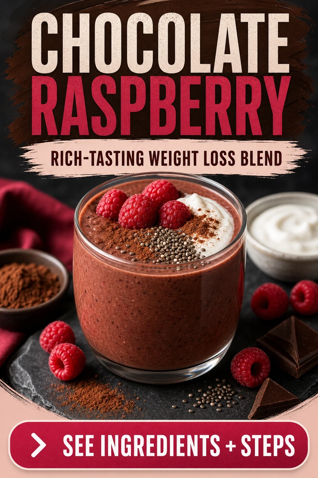 Chocolate Raspberry Weight Loss Smoothie