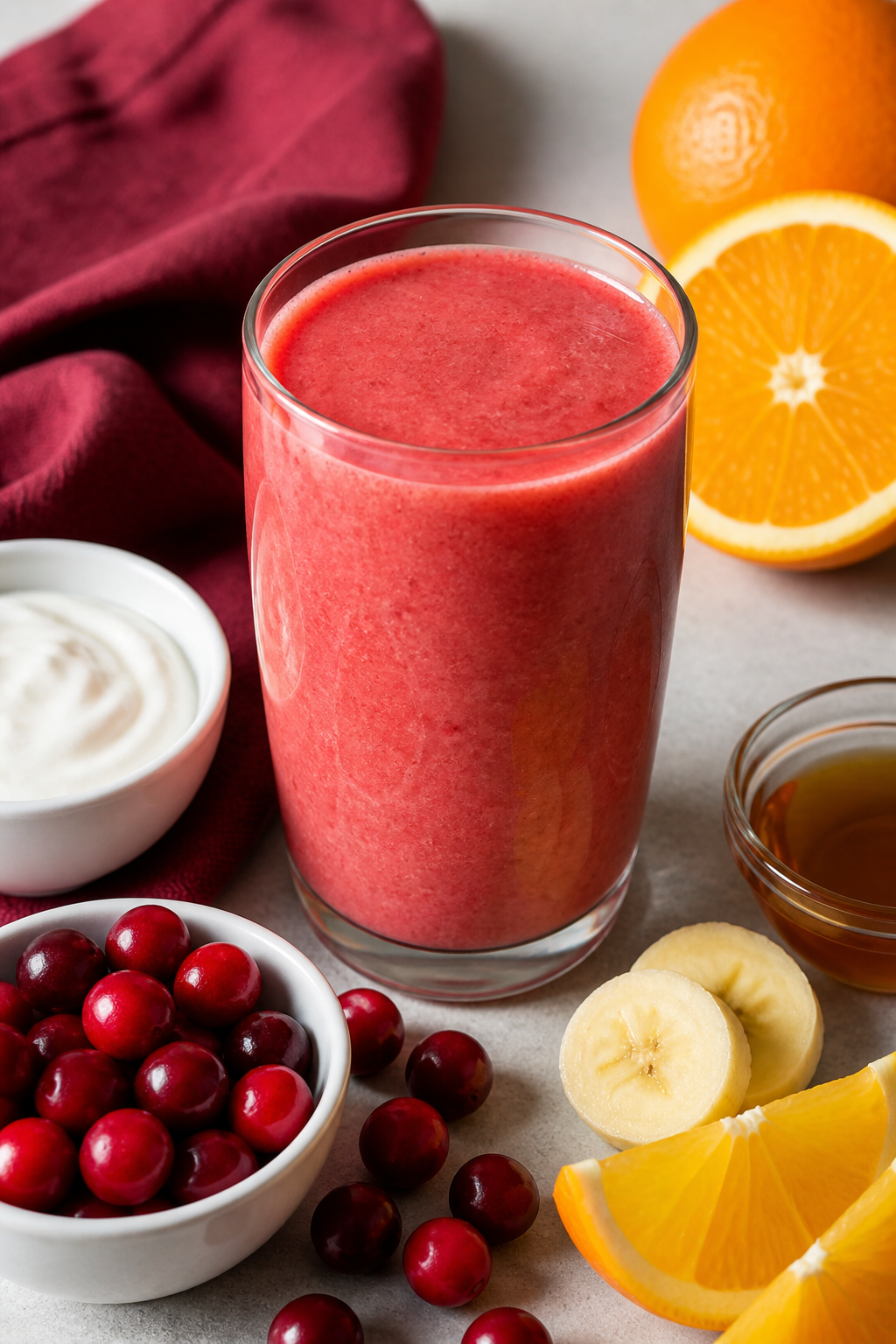 Cranberry Orange Smoothie With Greek Yogurt