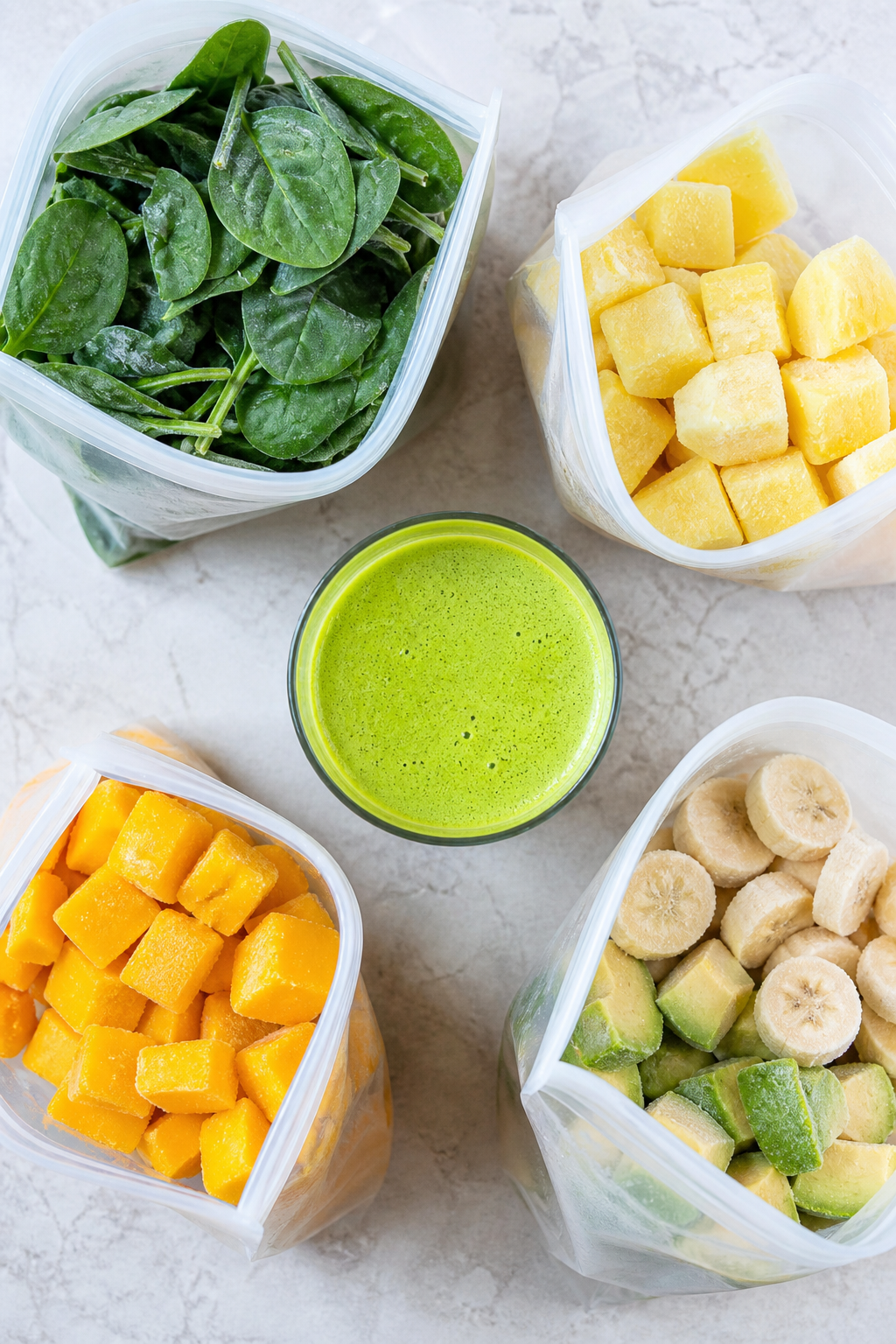 Green Smoothie Freezer Packs for Weekly Meal Prep