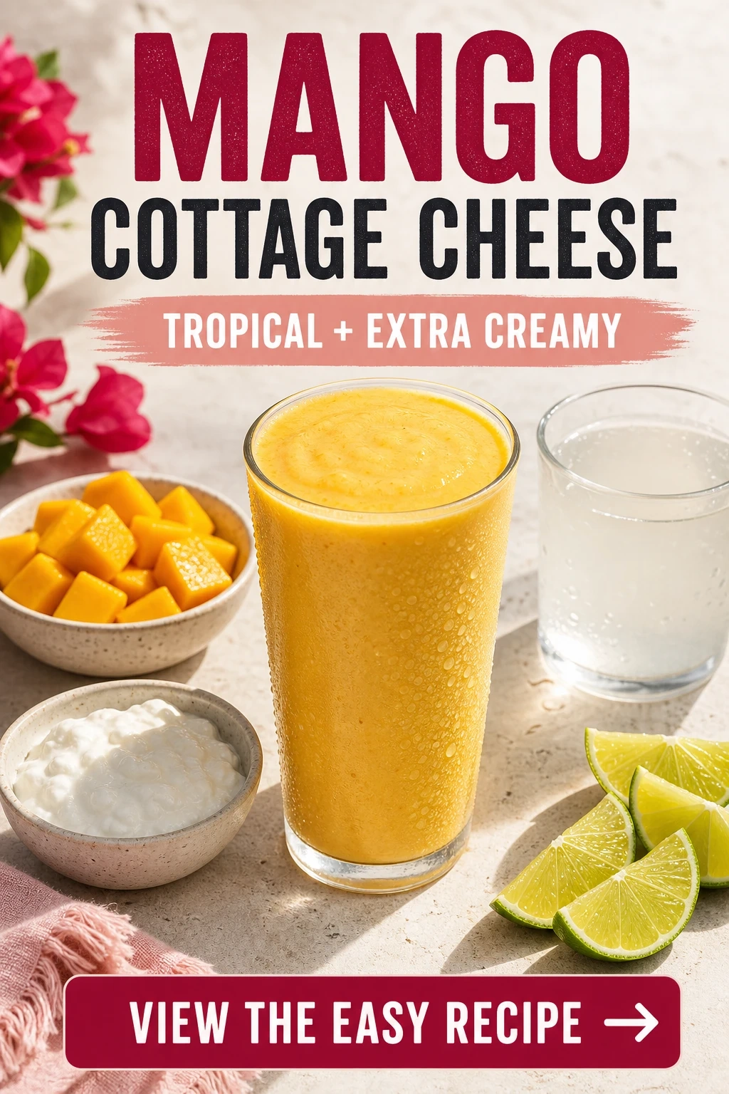 Mango Cottage Cheese Smoothie With Lime