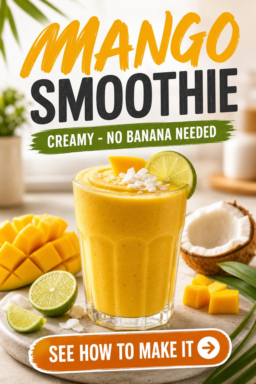 Mango Smoothie Without Banana That’s Still Creamy