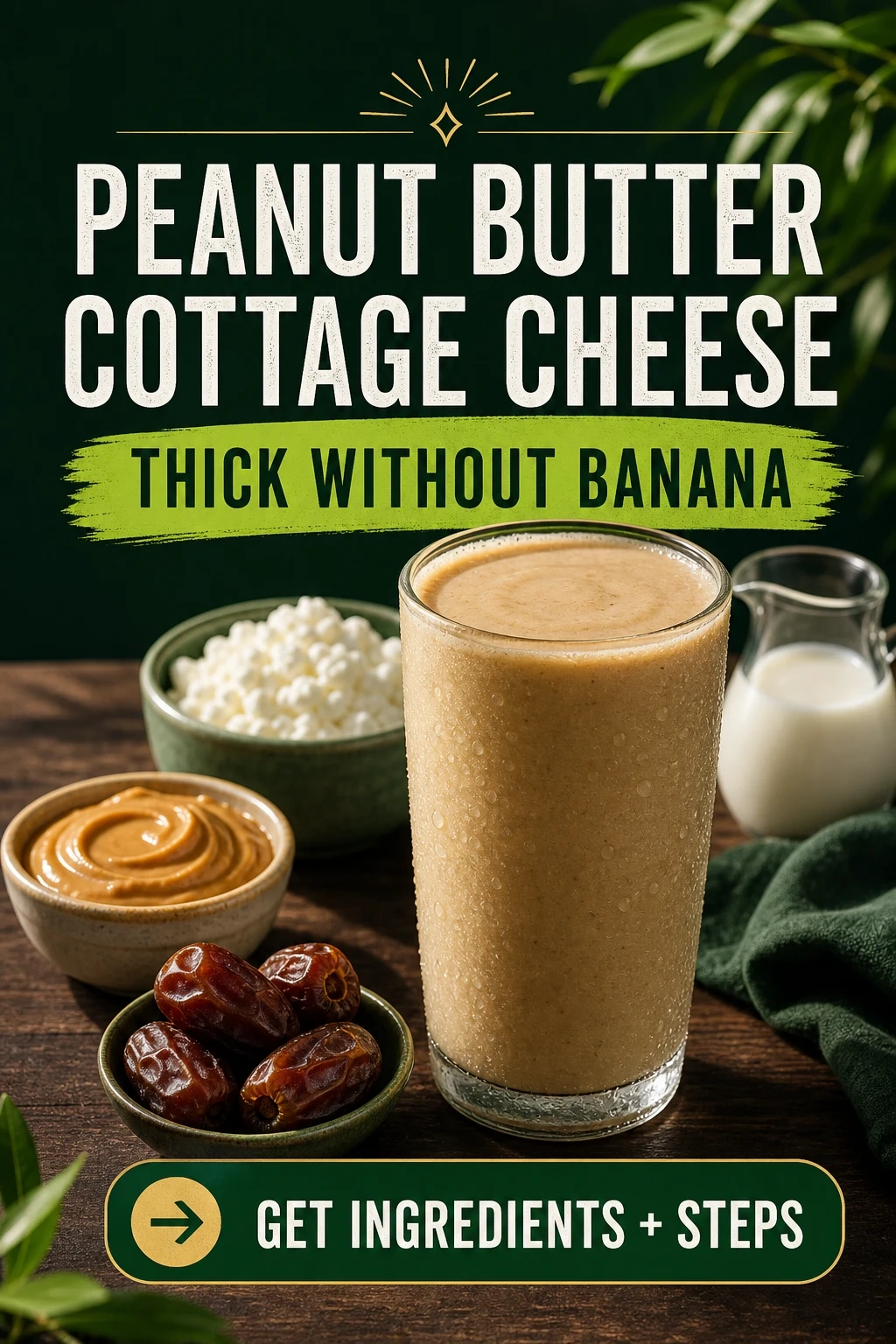 Peanut Butter Cottage Cheese Smoothie Without Banana