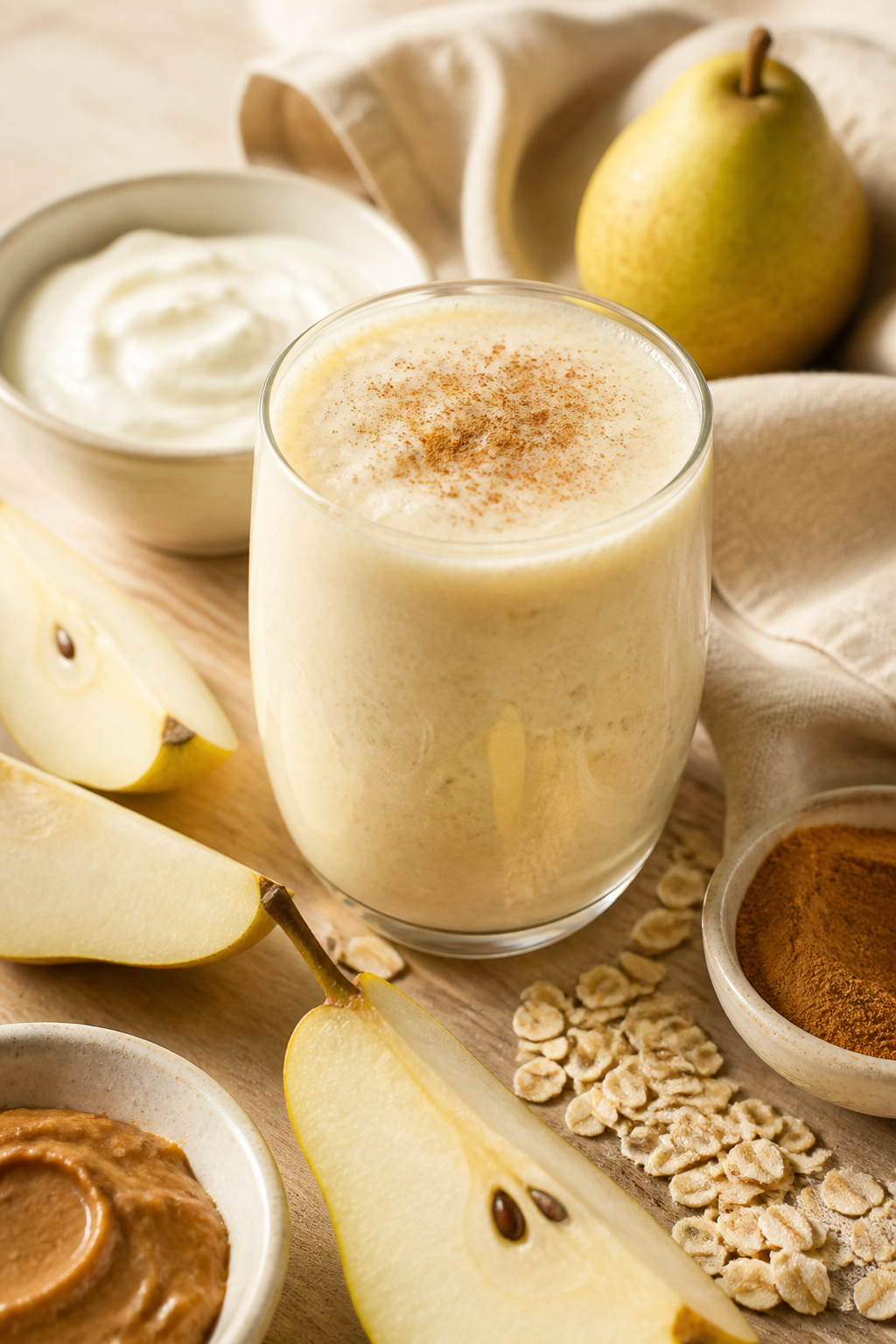 Pear Smoothie Without Banana With Oats