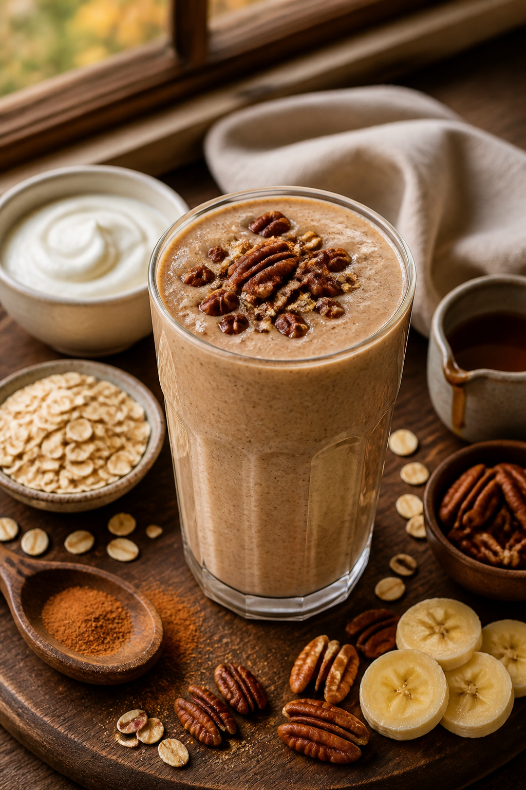 Pecan Pie Protein Smoothie With Oats