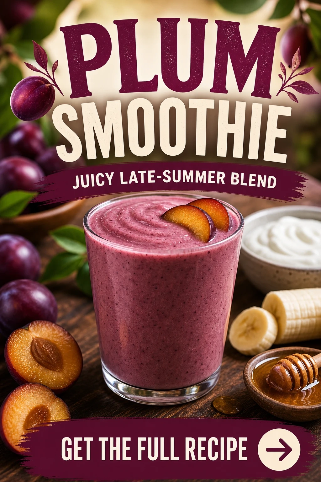 Plum Smoothie With Greek Yogurt