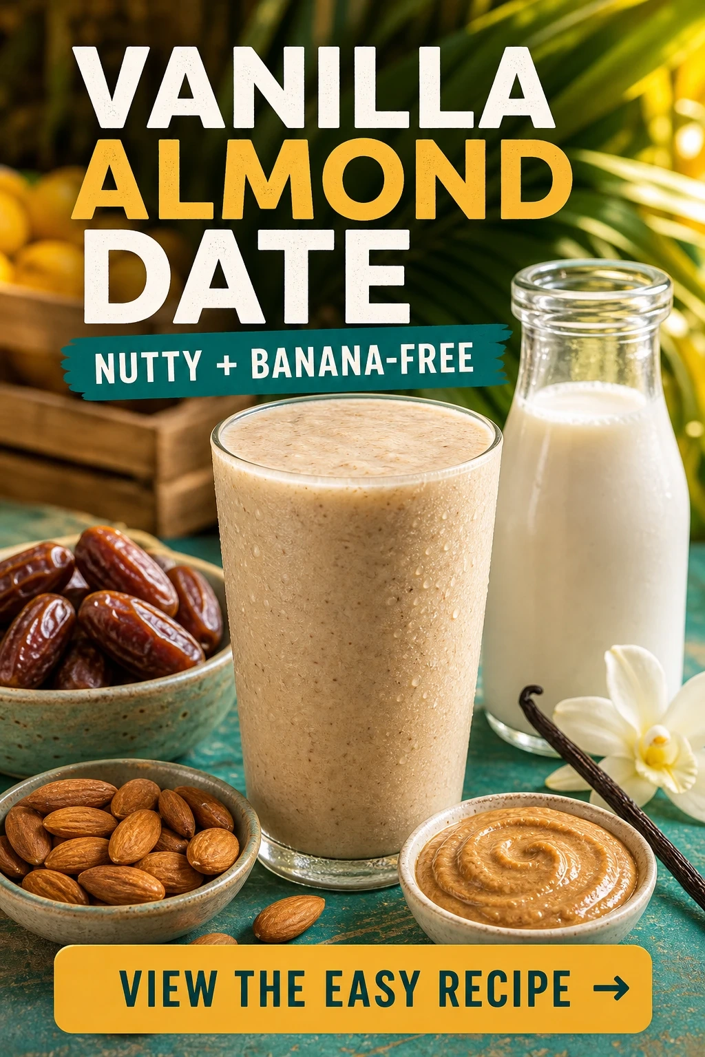 Vanilla Almond Date Smoothie Without Banana