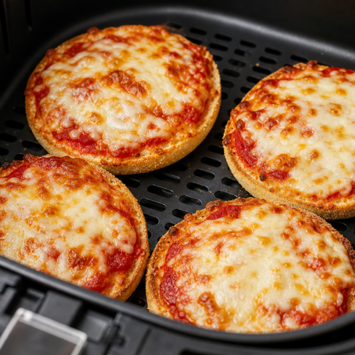 Air Fryer English Muffin Pizzas With Crispy Edges