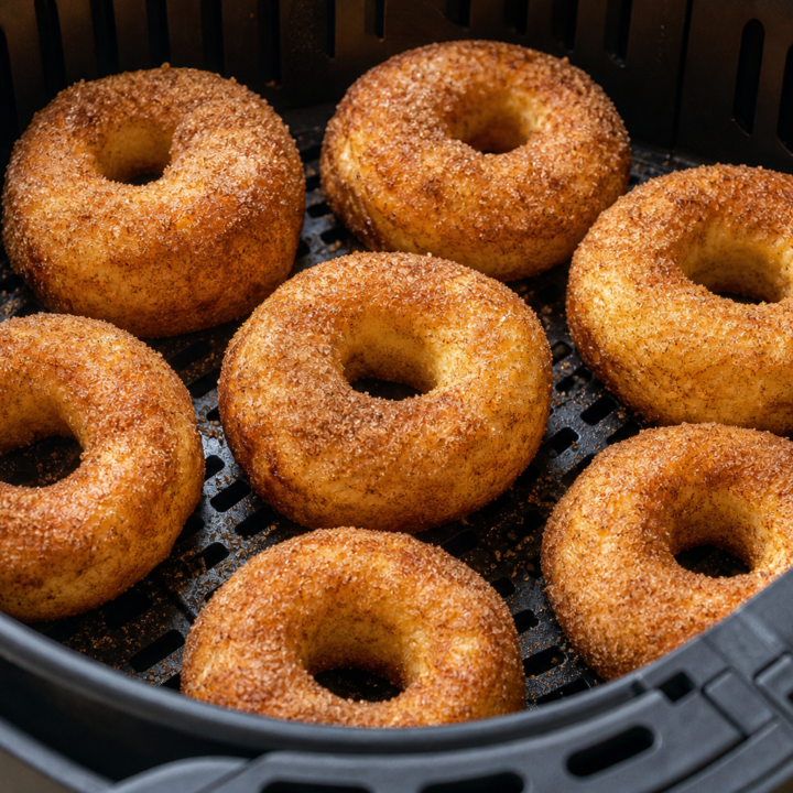 Cinnamon Sugar Air Fryer Donuts
