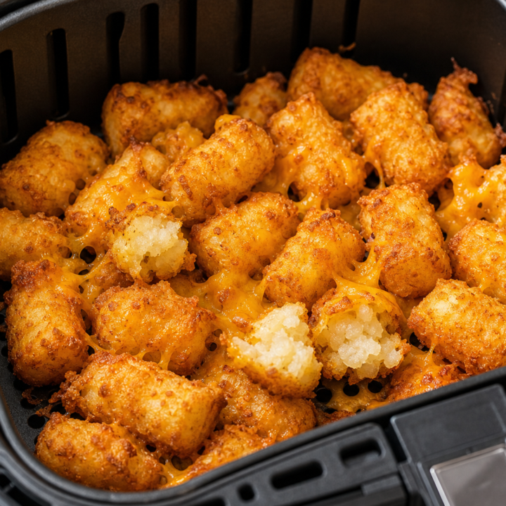 Crispy Cheesy Air Fryer Tater Tots