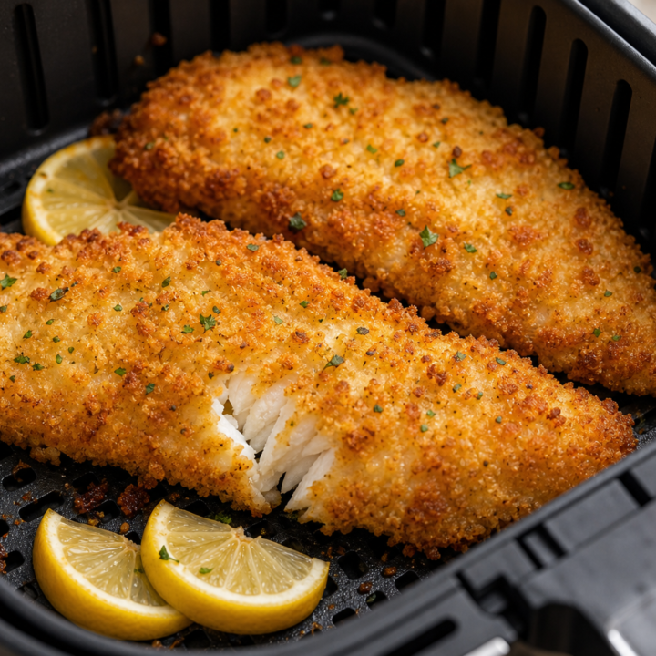Crispy Lemon Panko Air Fryer Walleye