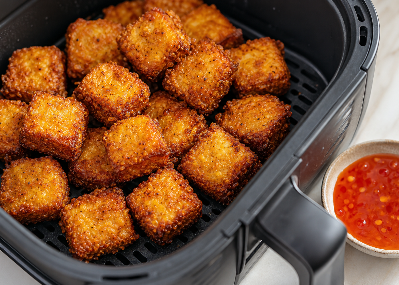 Extra-Crispy Air Fryer Tofu Nuggets With Sweet Chili Sauce