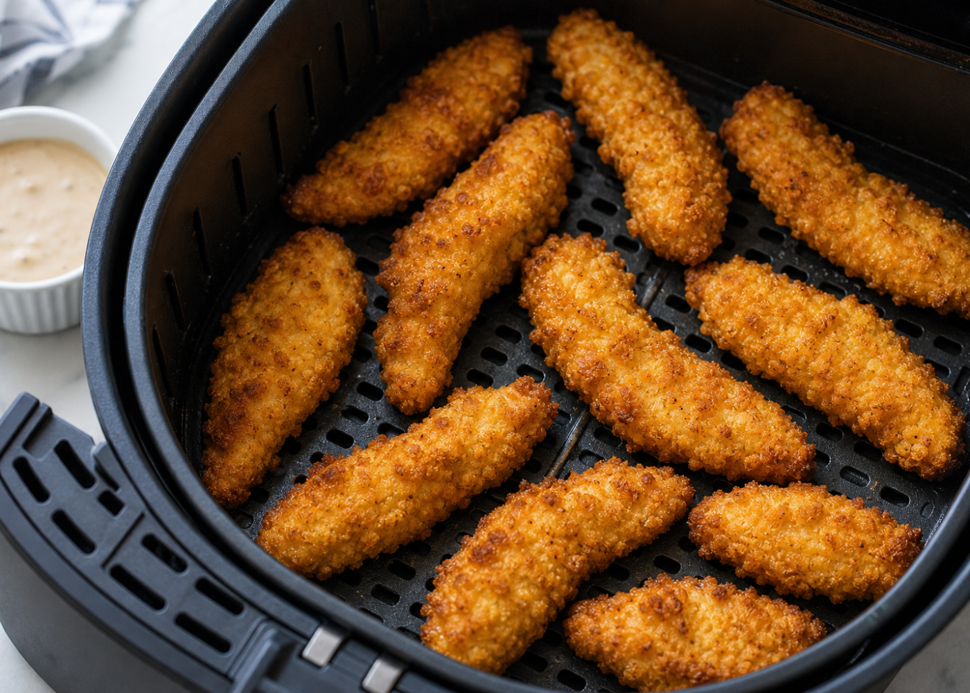 Frozen Chicken Strips in Air Fryer With Dipping Sauce