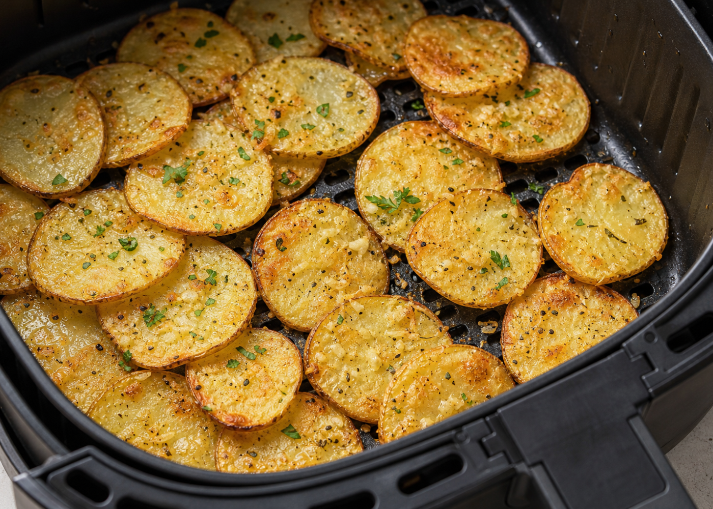 Garlic Parmesan Air Fryer Potato Slices