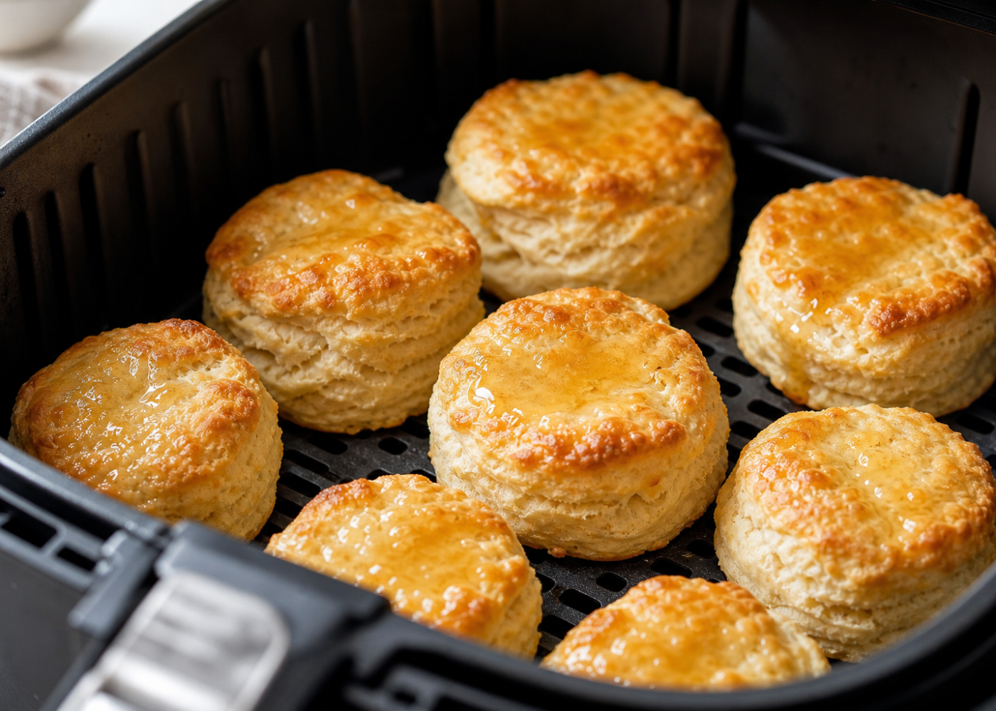 Homemade Air Fryer Biscuits With Honey Butter