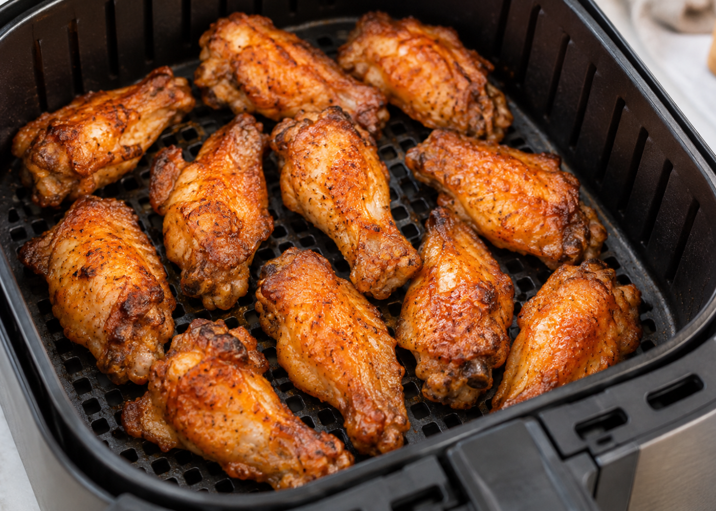 Buffalo Chicken Wings in Air Fryer With Tangy Hot Sauce