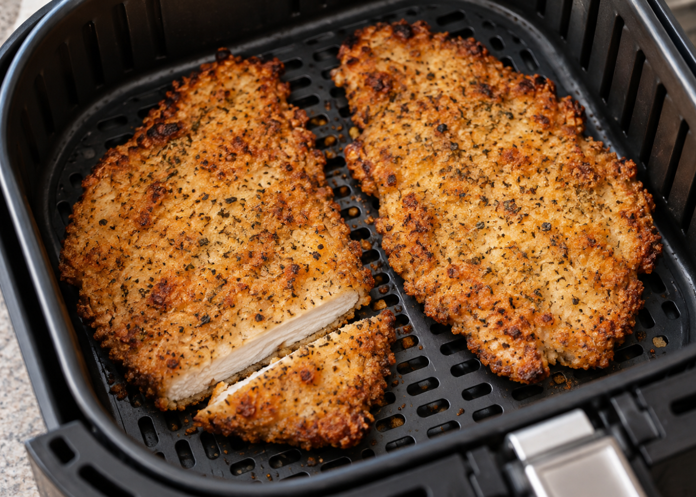 Crispy Air Fryer Chicken Cutlets With Italian Herbs